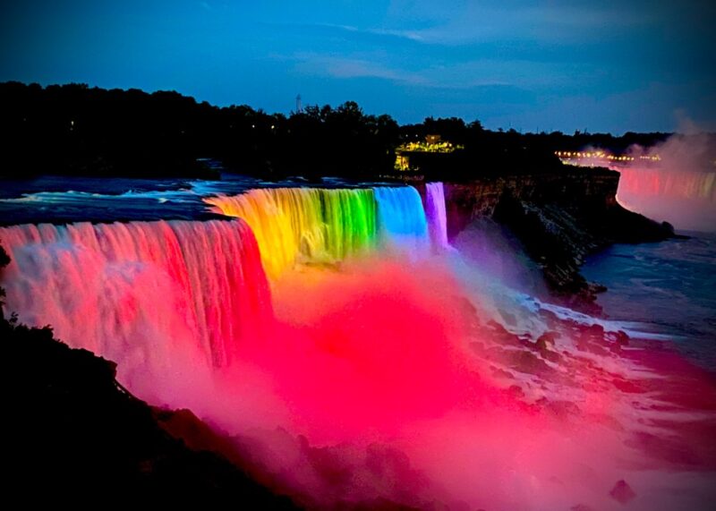 Nighttime Illumination in niagara Falls